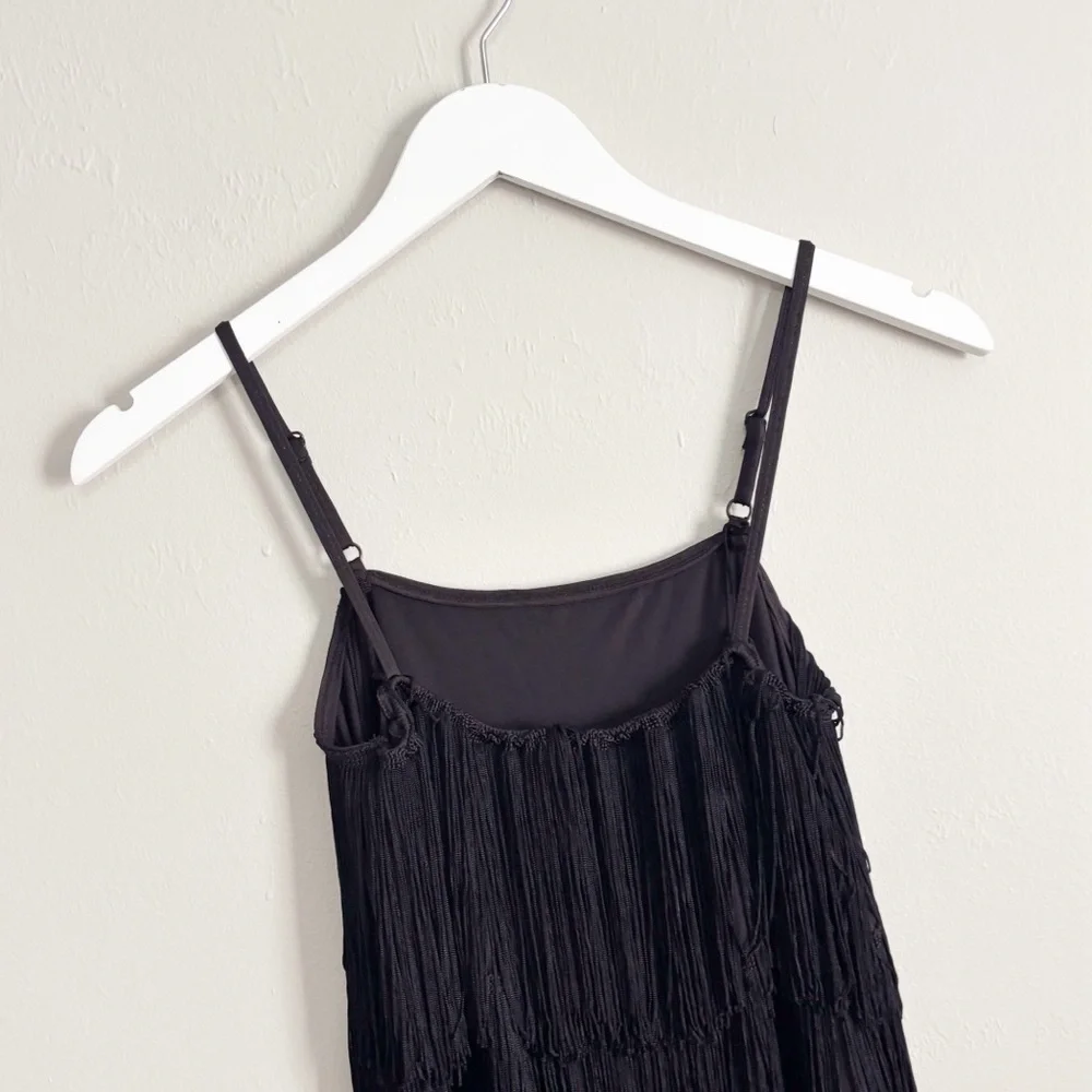 SWEET CHILI DANCE Girl’s Youth Black Heavily Fringe FLAPPER Dance Costume Sz 16